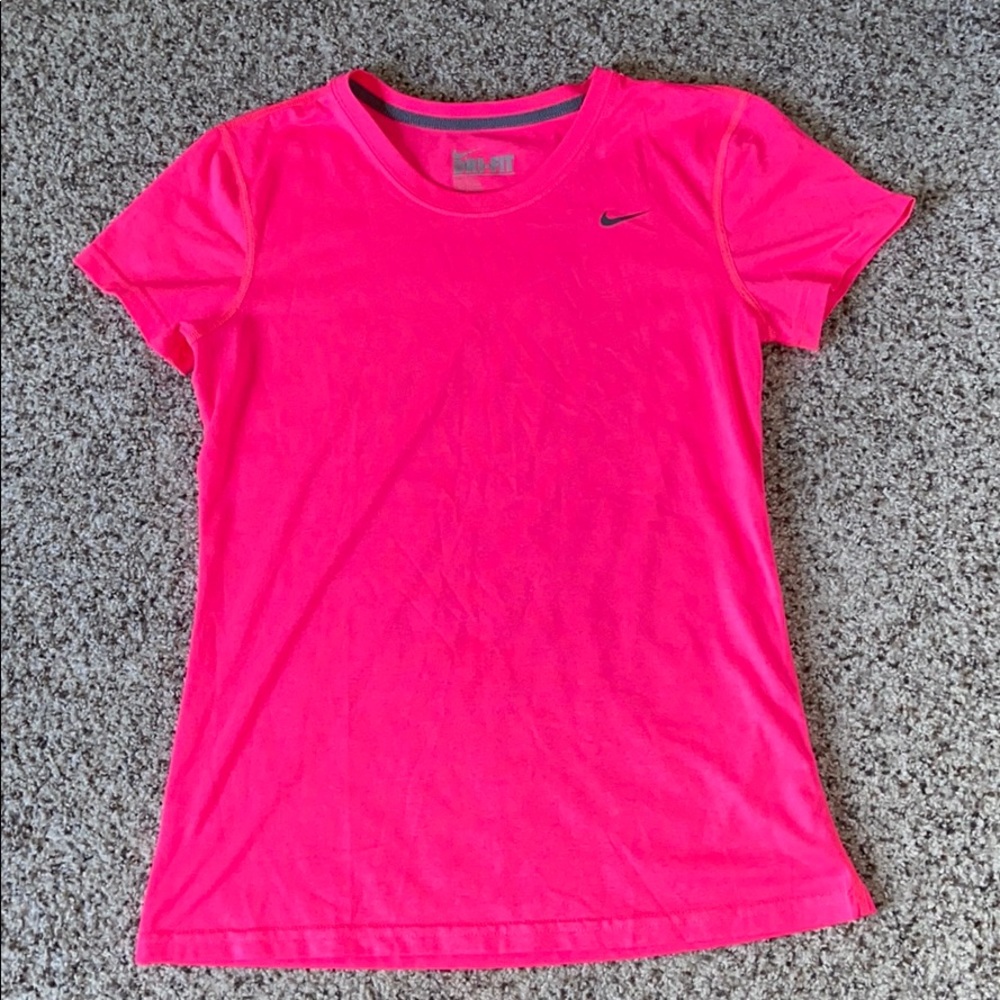 Pink nike athletic shirt